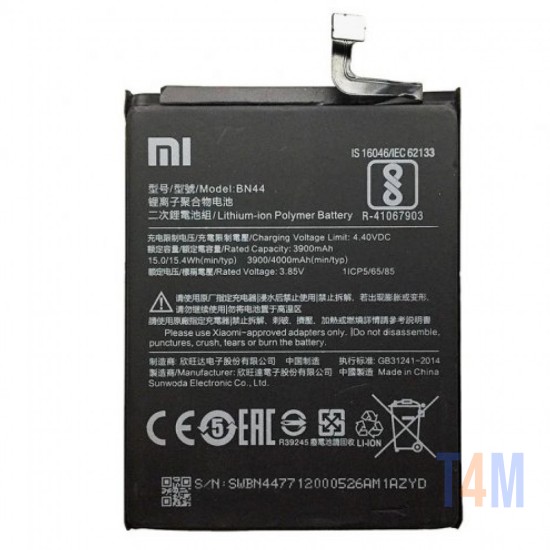 Bateria BN44 para Xiaomi Redmi 5 Plus 3900mAh